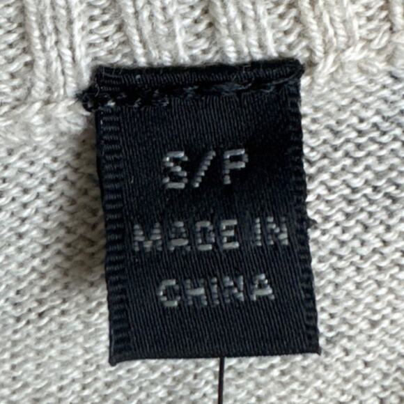 ATM Women's Cashmere Blend V-Neck Sweater Animal Print Size S NWT Elevated - Picture 9 of 11